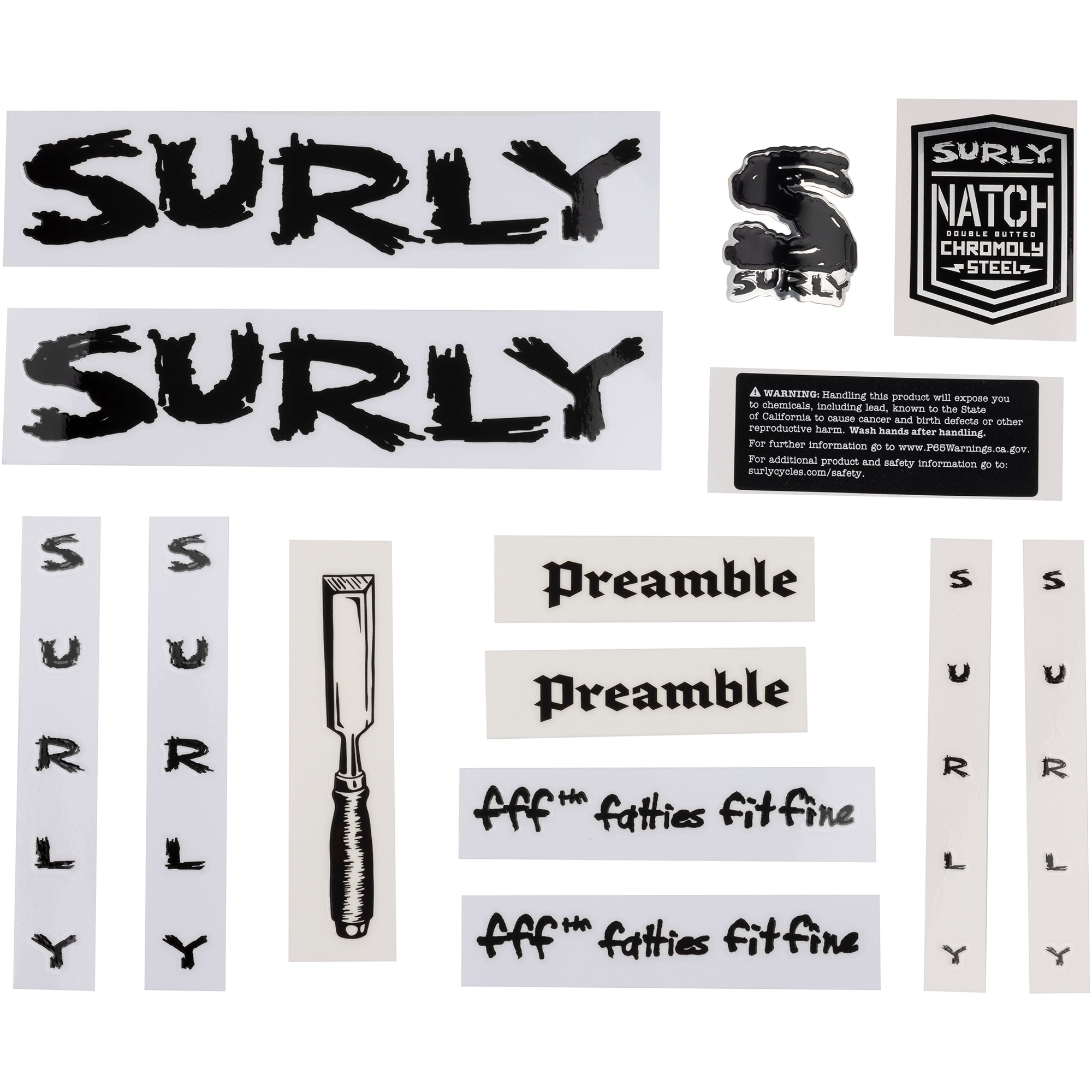 surly-preamble-decal-set-black-MA1993-2000px-sq Preamble Decal Set - Image 1